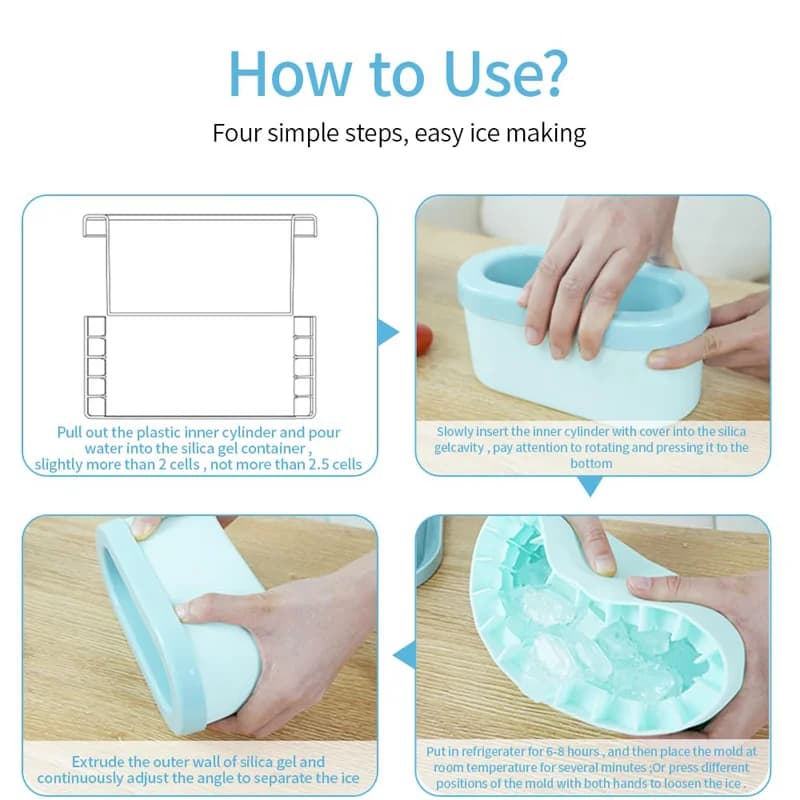 Seau à glace rond en silicone