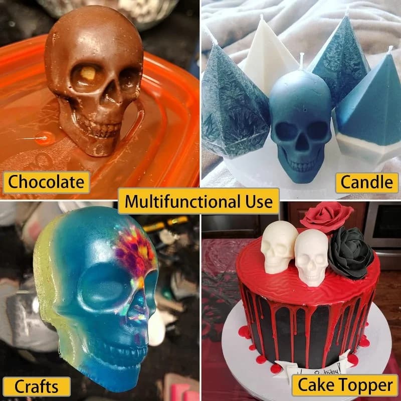 Moule à boule de glace crâne 3D